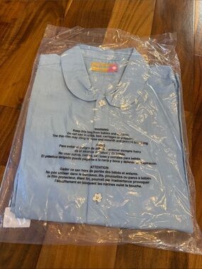 Golf Le Fleur Light Blue Button-Down Rounded Collar with Flower Buttons